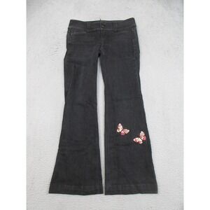 White House‎ Black Market Jeans Womens 2R Bootcut Butterfly Embroidered Denim